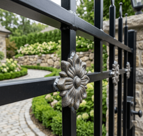 Cast Iron & Wrought Steel Decorative Rosettes for Gates & Fences